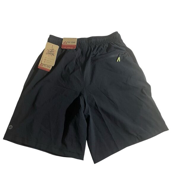 NWT Tec-One Explorer Shorts Lightweight Wicking Zip Pockets Active Life Black, S - Picture 5 of 9